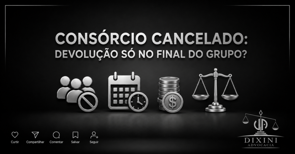 Consórcio cancelado e como fica a evolução do dinheiro