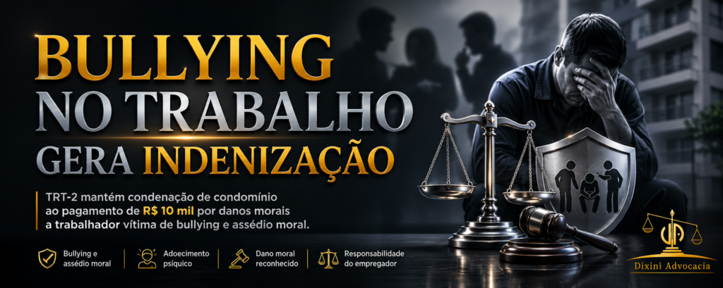 TRT-2 reconhece bullying no ambiente de trabalho e mantém indenização por danos morais