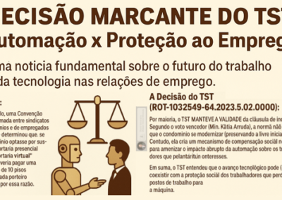DECISÃO MARCANTE DO TST: Automação x Proteção ao Emprego