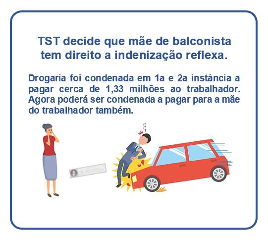 Mãe tem direito a pedir indenização por acidente do trabalho sofrido pelo filho, decide TST.
